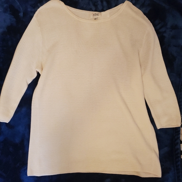 Aritzia Wilfred White Oversized Sweater - Picture 3 of 8
